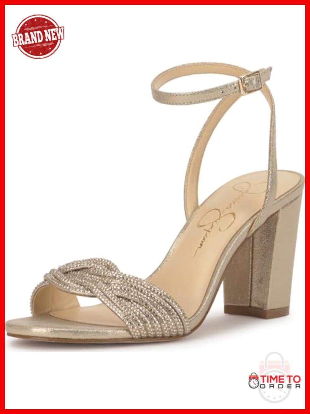 Womens Sienea Heeled Sandals Polyester Upper Block Heel Ankle Strap Open Toe